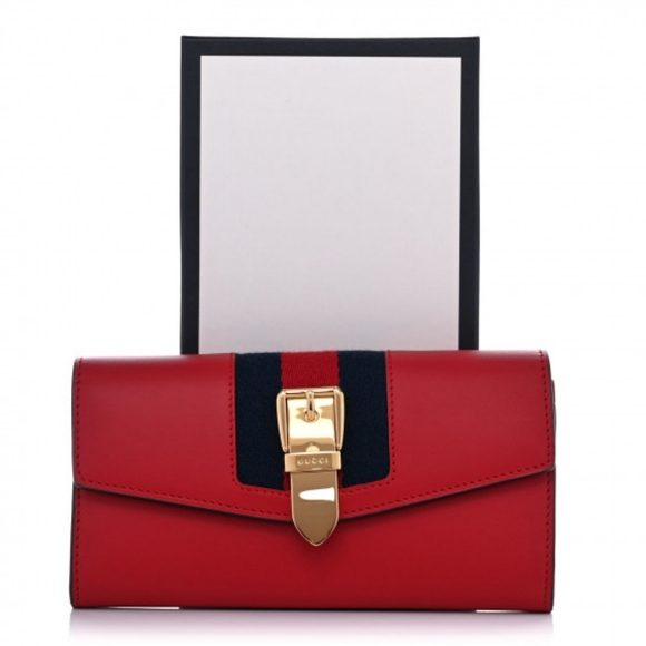 Gucci Sylvie Continental Red Leather Wallet - Picture 10 of 10